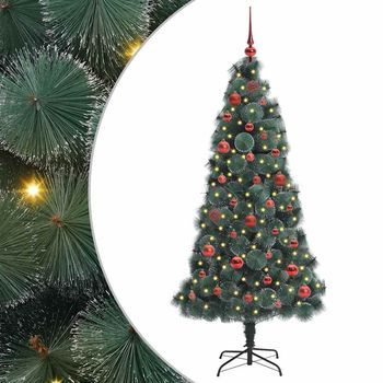 Árbol De Navidad | Decoraciones De Navidad Artificial Iluminado Con Set De Bolas 150 Cm