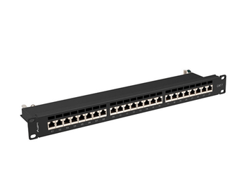 PATCH PANEL LANBERG 24 PUERTOS 1U 19â? CAT.7 FTP NEGRO