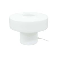 lampara de mesa de vidrio blanco