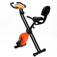 bicicleta estatica klack con respaldo lumbar - pantalla lcd - 8 niveles