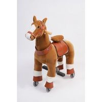 ponyride zafiro marron - caballo balancin de peluche para ninos y bebes