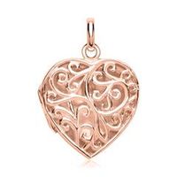 elegant heart many embellishments rosado