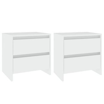Mesitas De Noche 2 Uds Madera Contrachapada 45x34,5x44,5 Cm Vidaxl