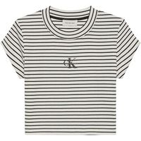 calvin klein jeans camiseta striped monologo bab para mujer