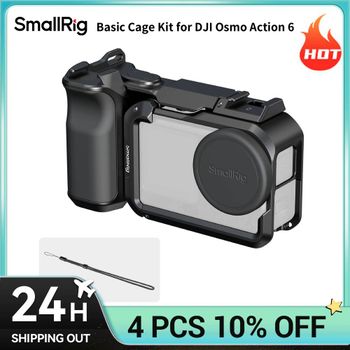 Kit de Jaula Básica SmallRig para DJI Osmo Action 6, Fotografía Urbana con Correa de Muñeca y Herramienta Integrada para un Ajuste Rápido y Fácil
