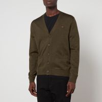 maison kitsune fox head wool cardigan - xl