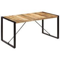 mesa de comedor de madera maciza de mango 160x80x75 cm vidaxl