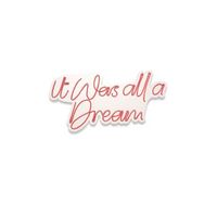 iluminacion led decorativa de plastico it was all a dream rojo 31x60x2 cm
