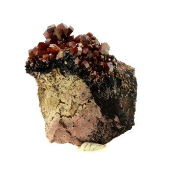 Vanadinita - Pierre Natural De Marruecos, Mibladen - Vanadinitis Crystal Rouge Brillante, Poderoso Mineral De Curación | 378.1 Ct - Certificado De