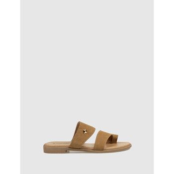 Kamome Trends Sandalias SANDALIA DE DEDO LISA CÁMEL para mujer