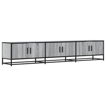 Mueble Para Tv Madera De Ingeniería Gris Sonoma 210x35x41 Cm Vidaxl