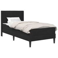estructura de cama con colchon negro 80 x 200 cm terciopelo vidaxl