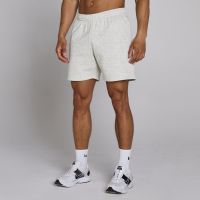 mp mens rest day 7  sweat short - light grey marl - m