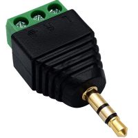 goobay conector jack 35mm trs terminal de tornillo 3 pin macho negro