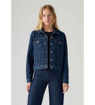 Levi's para mujer. 29945-0036 Chaqueta Trucker Original Azul (XS), Casual, Algodón, Algodón Orgánico, Sostenible