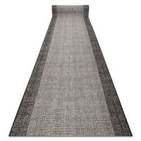 alfombra de pasillo sisal sion 6053 marco tejido plano negro 70 cm 70x230 cm