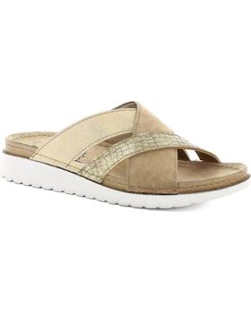 de INBLU SANDALIA ZUECO PARA MUJER CN40 COLOR BEIG SABIA
