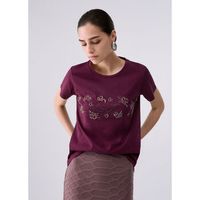 liu jo tops y camisetas t-shirt con strass para mujer