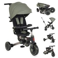 triciclo evolutivo byox flexton 6 en 1 con asiento giratorio y control parental - green