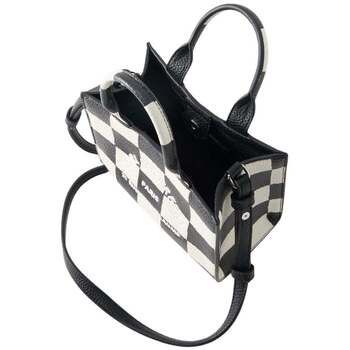 Karl Lagerfeld Bolsa Bolso Tote Cuadrado Mini Ajedrez Negro y Blanco para mujer