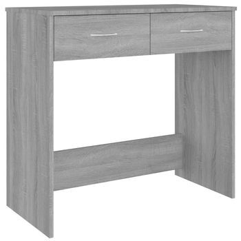 Mesa De Escritorio | | Escritorio De Despacho | Escritorio De Madera Contrachapada Gris Sonoma 80x40x75 Cm