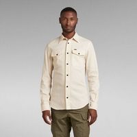 g-star raw camisa manga larga d20165-7647 marine-c487 ecru para hombre