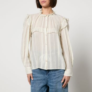 Marant Etoile Idety Semi-Sheer Cotton-Seersucker Shirt - FR 36/UK 8