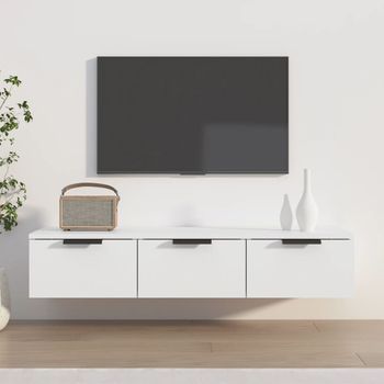 Armario De Pared | Mueble Pared Madera De Ingeniería Blanco 102x30x20 Cm Cfw740776