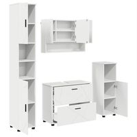 juego de muebles de bano 4 uds 35 x 30 x 192 cm vidaxl