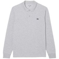 polo manga larga lacoste regular fit algodon gris vigore