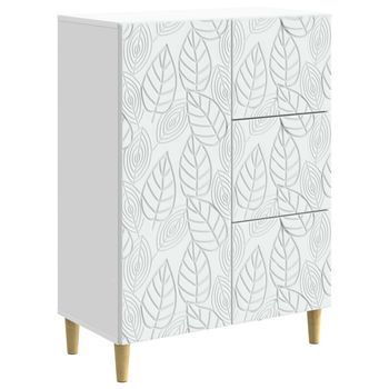 Aparador Blanco 66 X 34,5 X 90 Cm Madera De Ingeniería Vidaxl