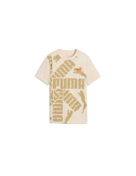 Camiseta Puma Ess Logo Lab Brand , Alpine Snow, Niño