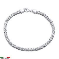 pulsera bizantina para hombre de plata 925 32 mm