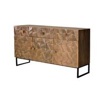 aparador industrial madera mango y detalles en metal