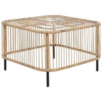 mesa de centro de ratan negro natural 67 x 67 cm a mano resistente uv cesantico