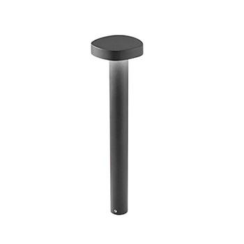 Zafferano Ciottolo - Baliza Led De Exterior Ip54 7w 3000k Diseño Moderno En Aluminio Para Jardines Y Caminos - 50 Cm Gris Oscuro