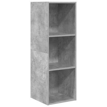 Mueble Tv Pared Madera Contrachapada Hormigón 37x37x107 Cm Vidaxl