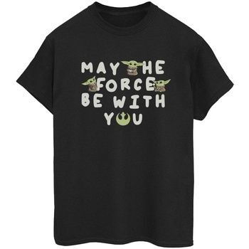 Disney Camiseta manga larga The Mandalorian May The Force Be With You para mujer