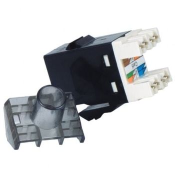 Phasak SD 3018 Conector RJ45 Cat.6 UTP Keystone Dual Negro