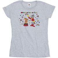 dessins animes camiseta manga larga wanna have fun para mujer