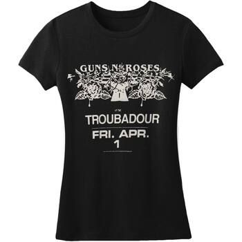 Guns N Roses Camiseta manga larga Troubadour Flyer para mujer