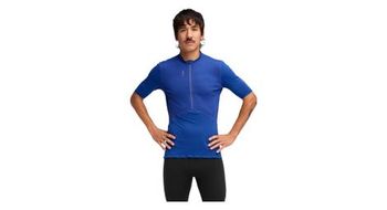 Maillot de manga corta hoka skybreeze 1 2 cremallera azul hombre