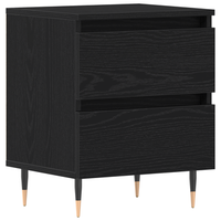 mesita de noche  mesilla de noche  cabinete de noche madera de ingenieria roble negro 40x35x50 cm cfw16226