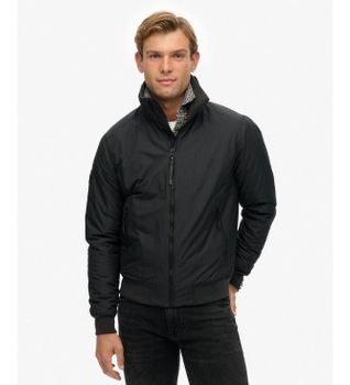 Superdry para hombre. M5012258A Chaqueta City Harrington marino (M), Casual, Poliéster