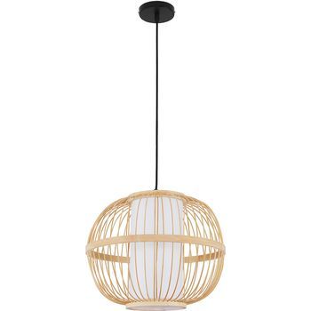 Lámpara De Techo De  Bambú - Lámpara Colgante Diseño Boho Bali - Kaula Madera Natural