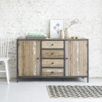 comoda de pino macizo reciclado 150 cm