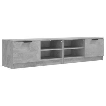 Mueble Tv 2 Uds | Mueble De Salón | Mesa De Tv Madera Contrachapada Hormigón 80x35x36,5 Cm