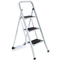 escalera plegable y 3 peldanos antideslizantes de metal 46x4x1115 cm