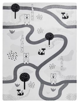 Alfombra infantil lavable Chiko blanco 80x150 cm