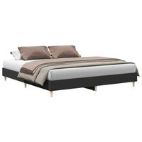cama matrimonial  cama para adultos  estructura de cama sin colchon negro 160x200 cm